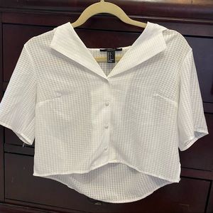 Forever 21 Chiffon Button-Front Top